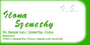 ilona szemethy business card